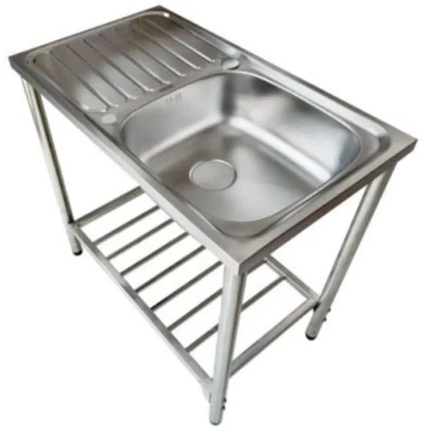 Chậu rửa bát 1 hố có bàn kèm chân đế Karat KK-02-013H-63