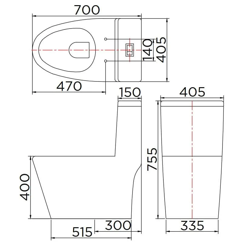 Bản vẽ ky thuật bồn cầu 1 khối Karat ECT-05-121D-11