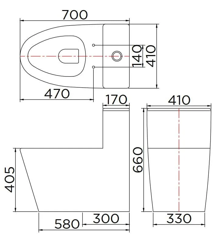 Bản vẽ kỹ thuật bồn cầu 1 khối Karat ECT-06-121D-11