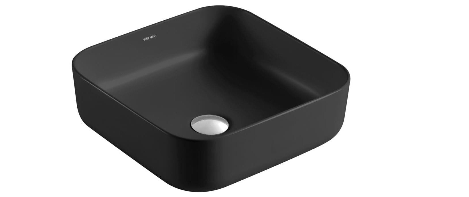 Chậu rửa lavabo đặt bàn màu đen Karat ECW-03-210-55