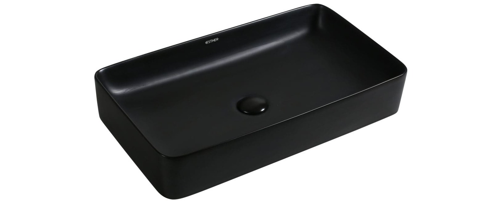 Chậu rửa lavabo đặt bàn màu đen Karat ECW-04-210-55