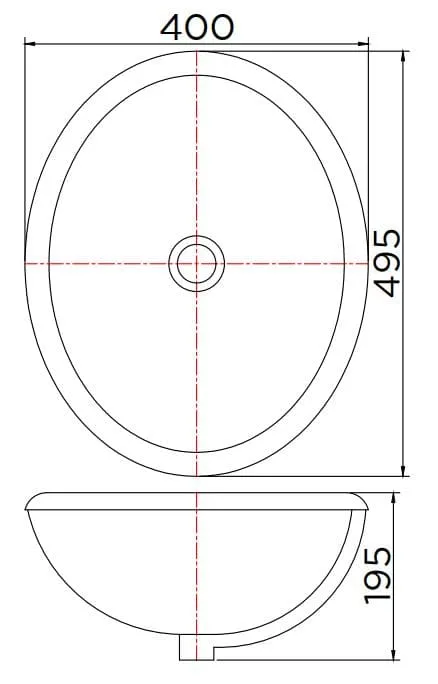 Bản vẽ kỹ thuật chậu rửa lavabo âm bàn đá Karat ECW-01-420F-11