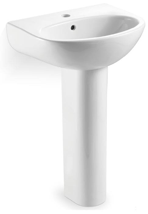 Chậu rửa lavabo treo tường chân dài Karat ECW-02-121F-11