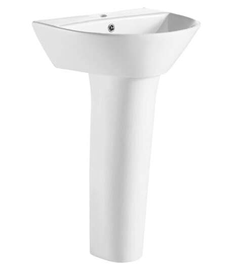 Chậu rửa lavabo treo tường chân dài Karat ECW-06-121F-11