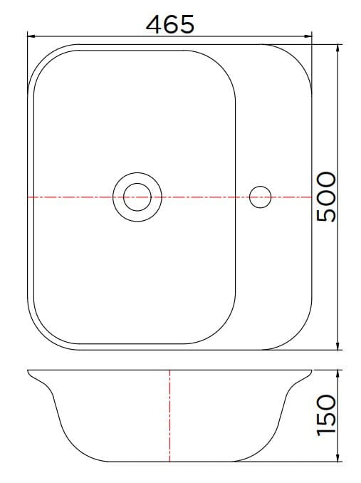Bản vẽ kỹ thuật chậu rửa lavabo treo tường Karat ECW-11-121F-11