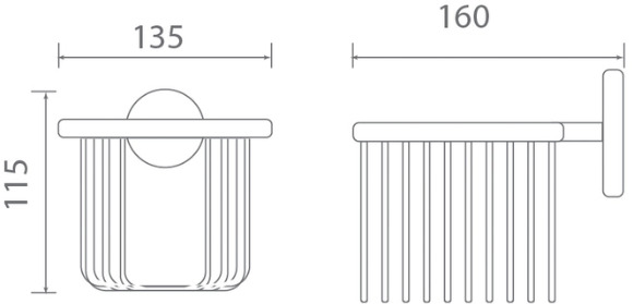 Bản vẽ kỹ thuật giỏ giấy Techbath T1605.01