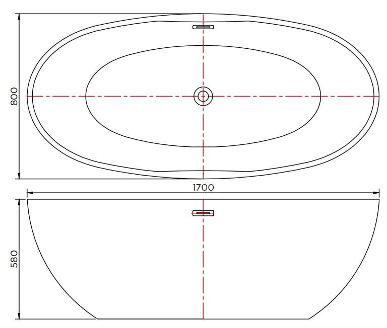 Bản vẽ kỹ thuật bồn tắm nhựa đặt sàn 1.5m Karat EAB-01-110F-11