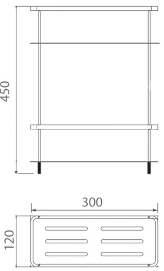 Bản vẽ giá đề đồ Techbath T1514.15