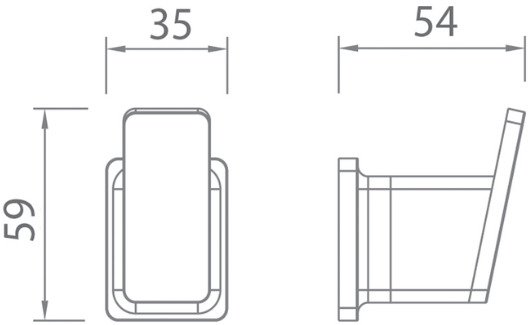 Bản vẽ móc treo quần áo Techbath T1103.08
