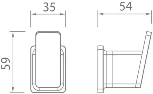 Bản vẽ móc treo quần áo Techbath T1103.08