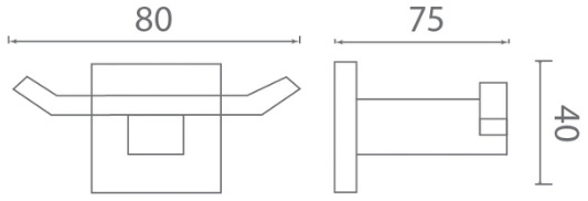 Bản vẽ móc treo quần áo Techbath T1403.03