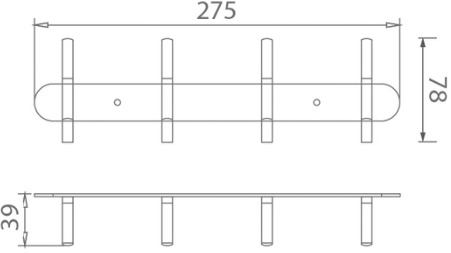 Bản vẽ móc treo quần áo Techbath T1203.13