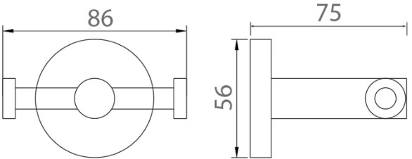 Bản vẽ móc treo quần áo Techbath T1203.23