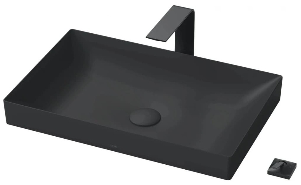 Chậu Rửa Lavabo đặt bàn màu đen TOTO LT4716G19#MBL