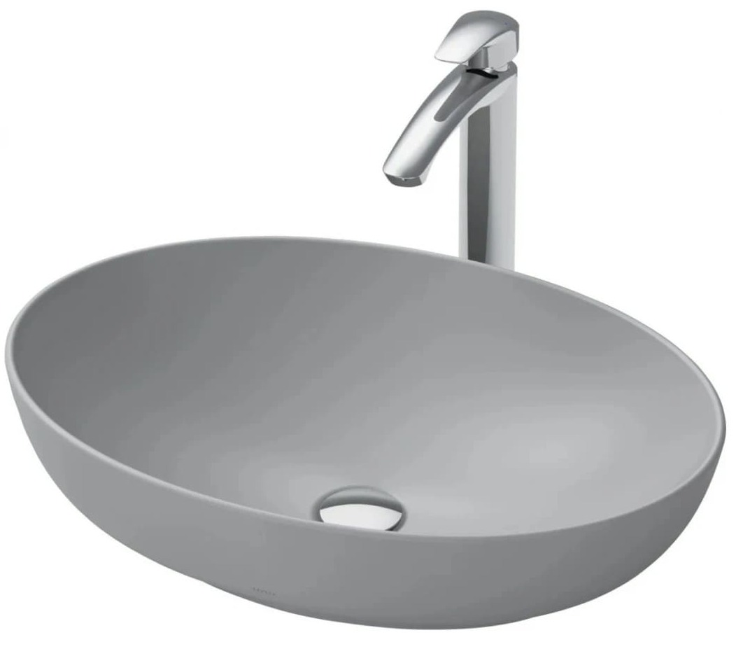Chậu Rửa Lavabo đặt bàn màu xám TOTO LT1705#MGR