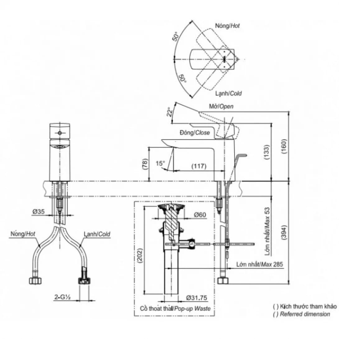 Vòi Lavabo nóng lạnh TOTO TLG02301B#BGP