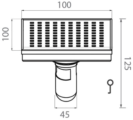 Bản vẽ ga thoát sàn Techbath T1921.12