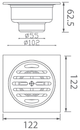 Bản vẽ ga thoát sàn Techbath T2021.01