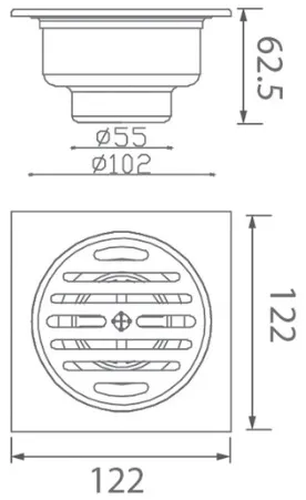 Bản vẽ ga thoát sàn Techbath T2021.01