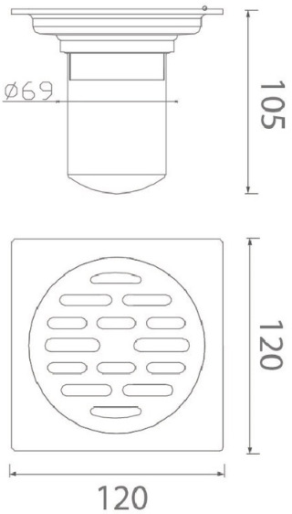 Bản vẽ ga thoát sàn Techbath T2021.02
