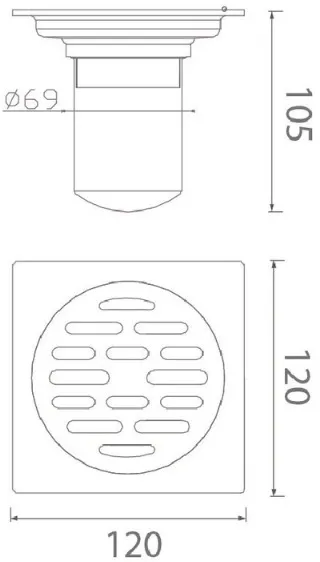 Bản vẽ ga thoát sàn Techbath T2021.02