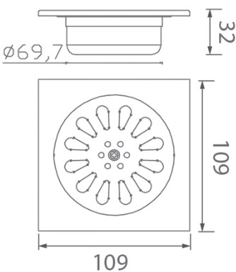 Bản vẽ ga thoát sàn Techbath T2021.08