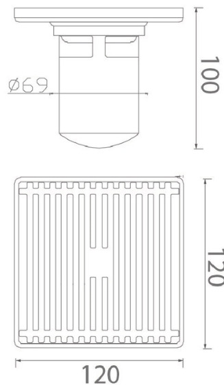 Bản vẽ ga thoát sàn Techbath T2021.11