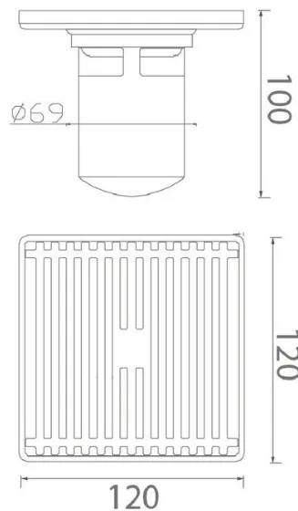 Bản vẽ ga thoát sàn Techbath T2021.11