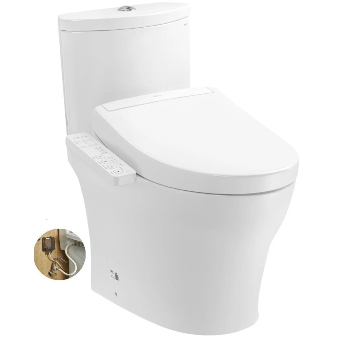 Bồn cầu 2 khối TOTO CS838DW24#XW nắp rửa Washlet TCF33461GAA S2