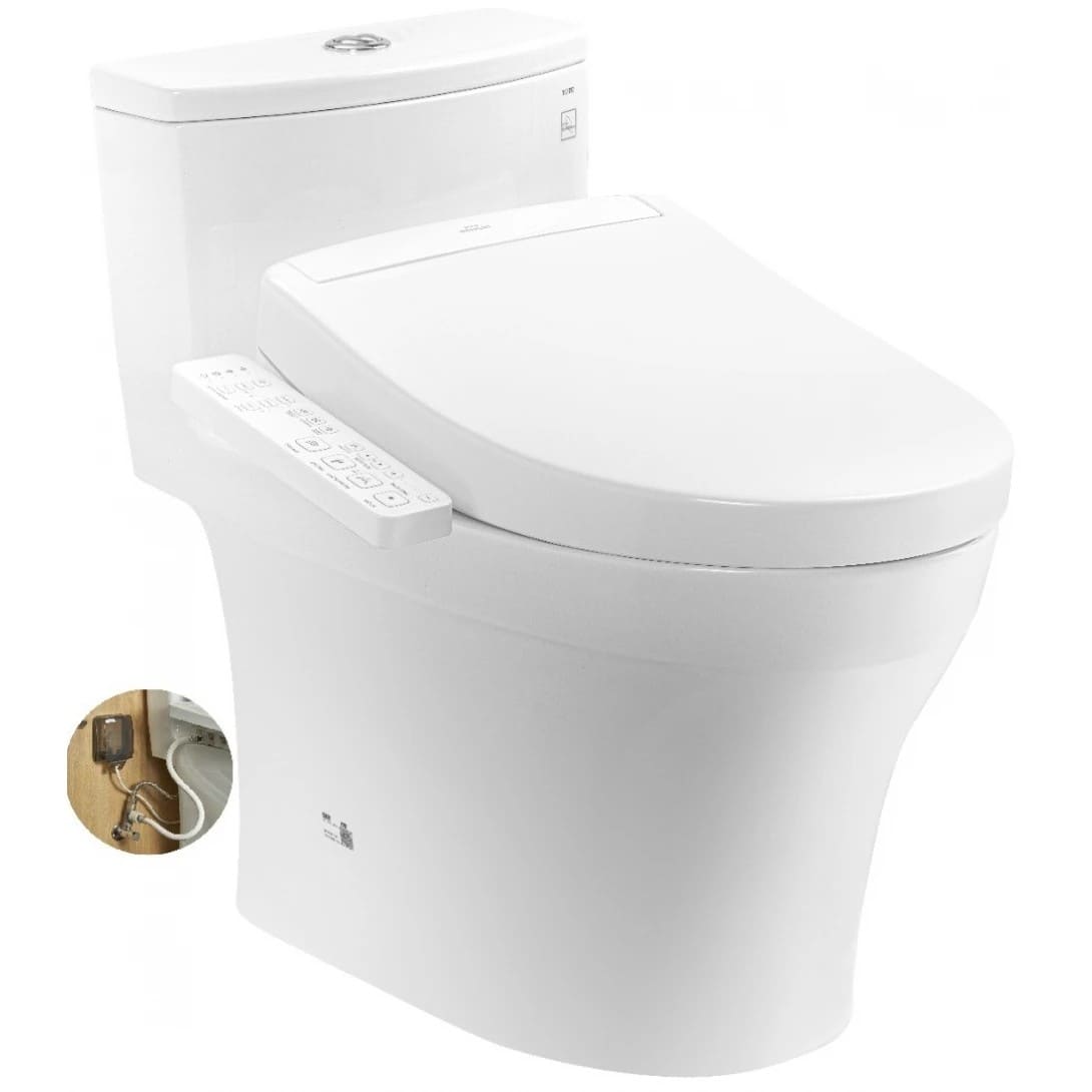 Bồn cầu 1 khối TOTO MS885DW24#XW nắp rửa Washlet TCF33461GAA S2