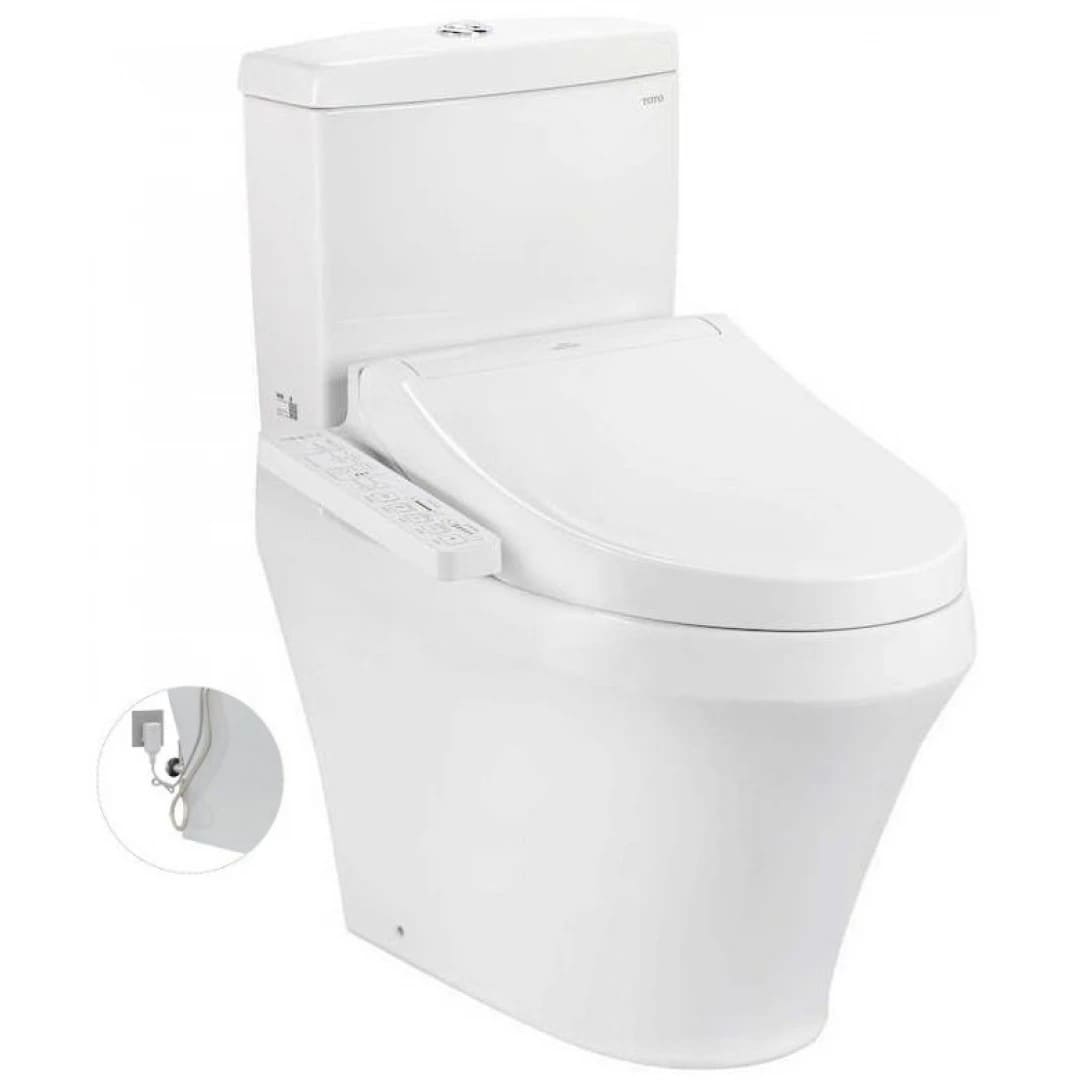 Bồn cầu 2 khối TOTO CS945PDW16#XW nắp rửa Washlet TCF23410AAA thoát ngang