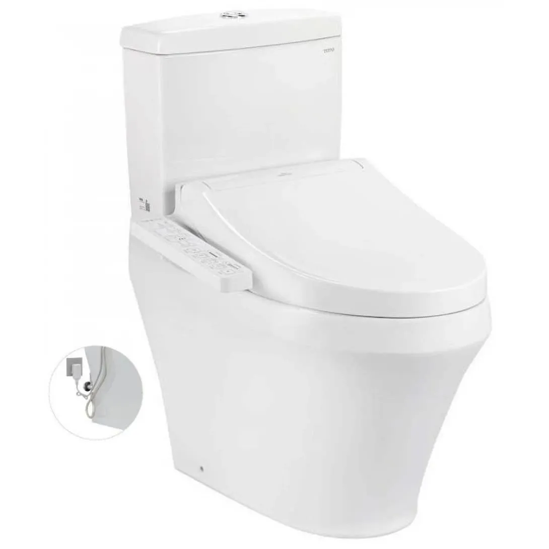 Bồn cầu 2 khối TOTO CS945PDW16#XW nắp rửa Washlet TCF23410AAA thoát ngang