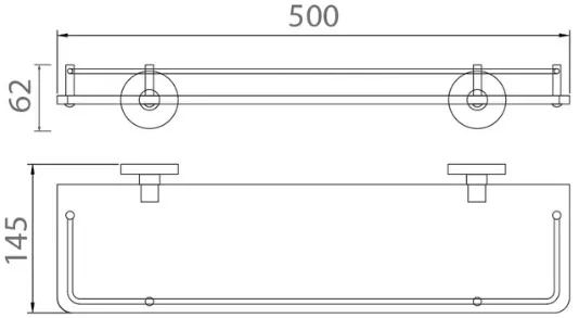 Bản vẽ kệ chữ nhật Techbath T1206.04