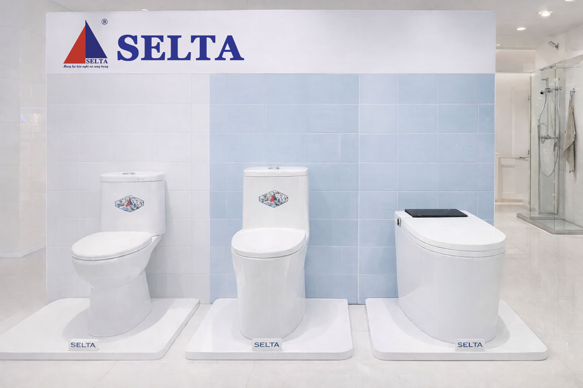 Hình ảnh bồn cầu Selta theo các mức đầu tư phổ thông đến trung cấp