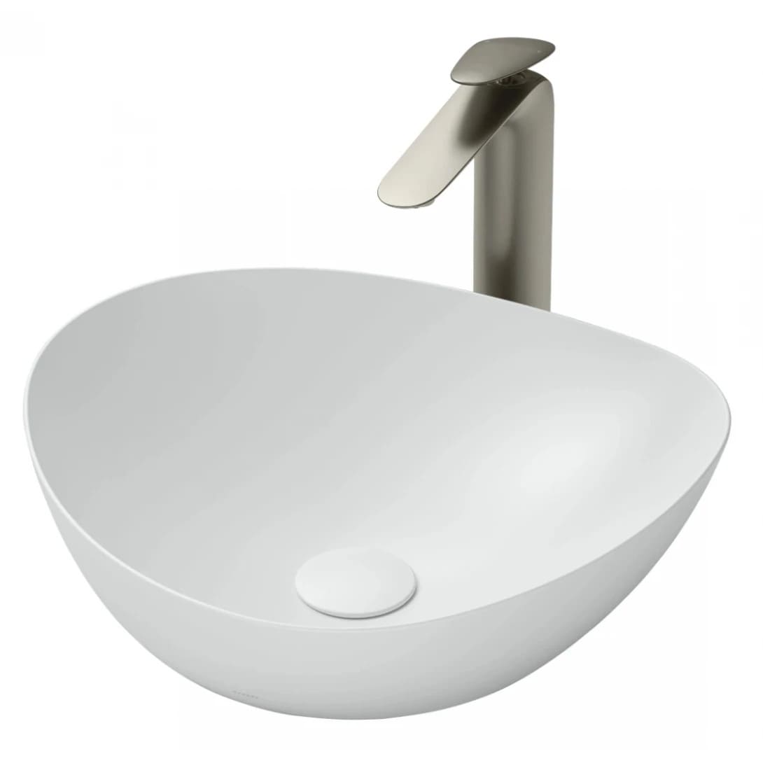 Chậu Rửa Lavabo đặt bàn màu trắng mờ TOTO LT4704G17#MW