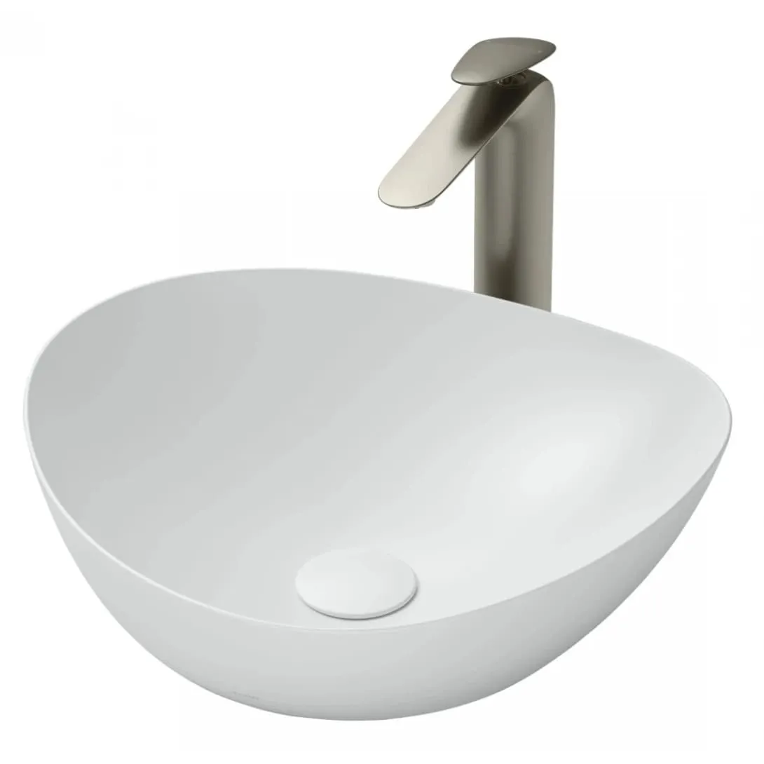 Chậu Rửa Lavabo đặt bàn màu trắng mờ TOTO LT4704G19#MW