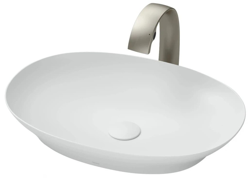 Chậu Rửa Lavabo đặt bàn màu trắng mờ TOTO LT4706#MW