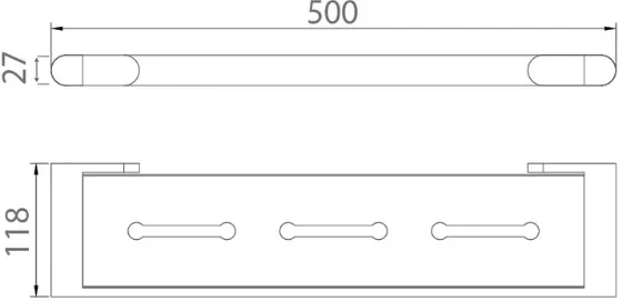 Bản vẽ kệ chữ nhật Techbath T1206.06