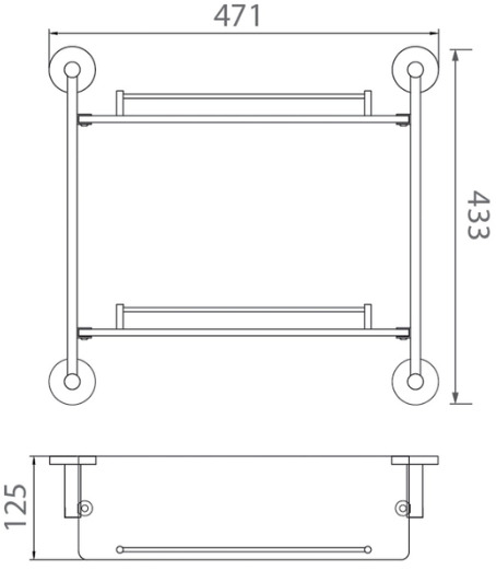Bản vẽ giá đề đồ Techbath T1214.01