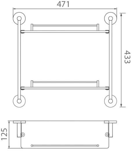 Bản vẽ giá đề đồ Techbath T1214.01
