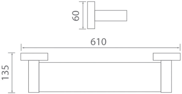 Bản vẽ kệ chữ nhật Techbath T1306.01