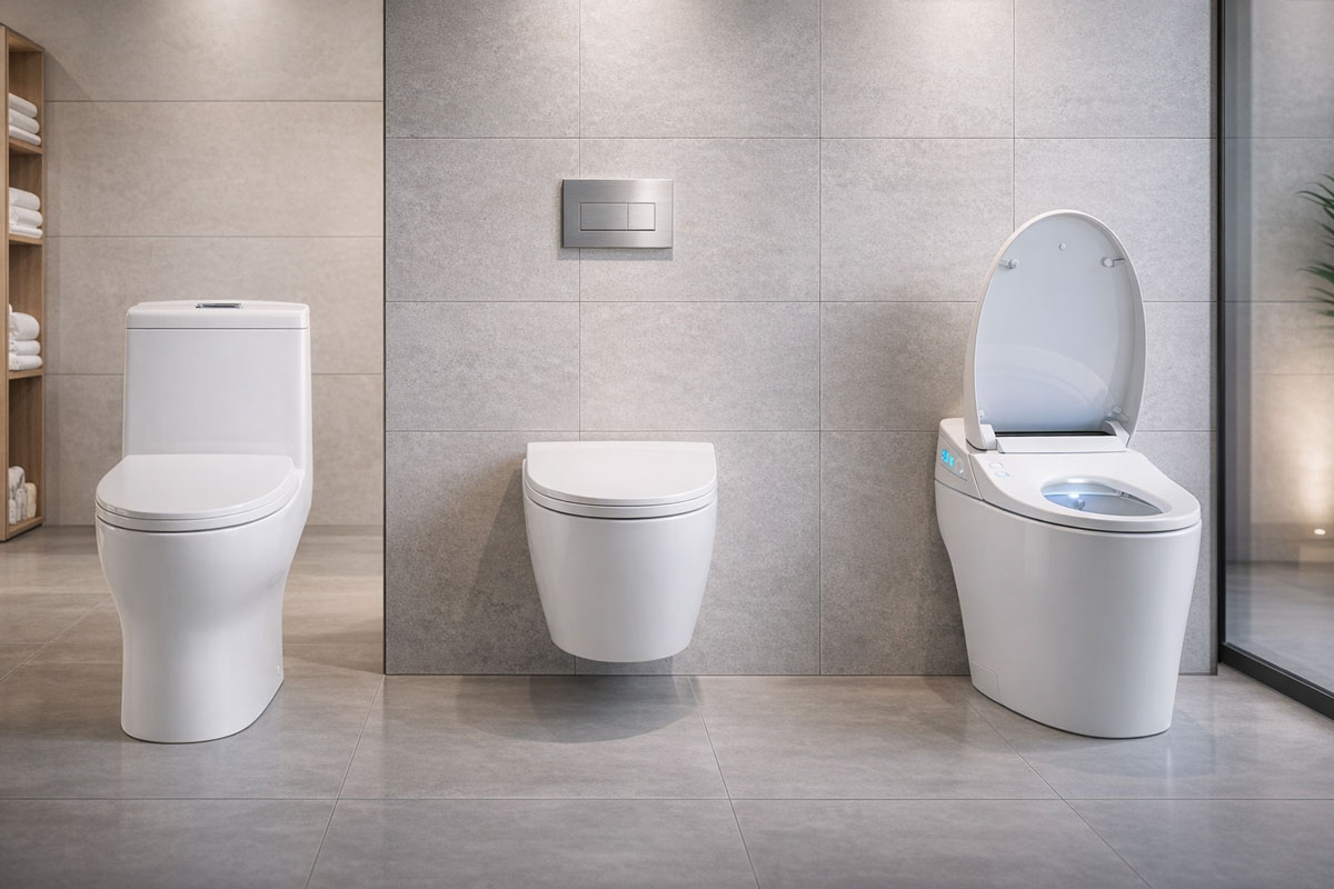 Tổng quan các dòng bồn cầu Basic từ 1 khối đến thông minh