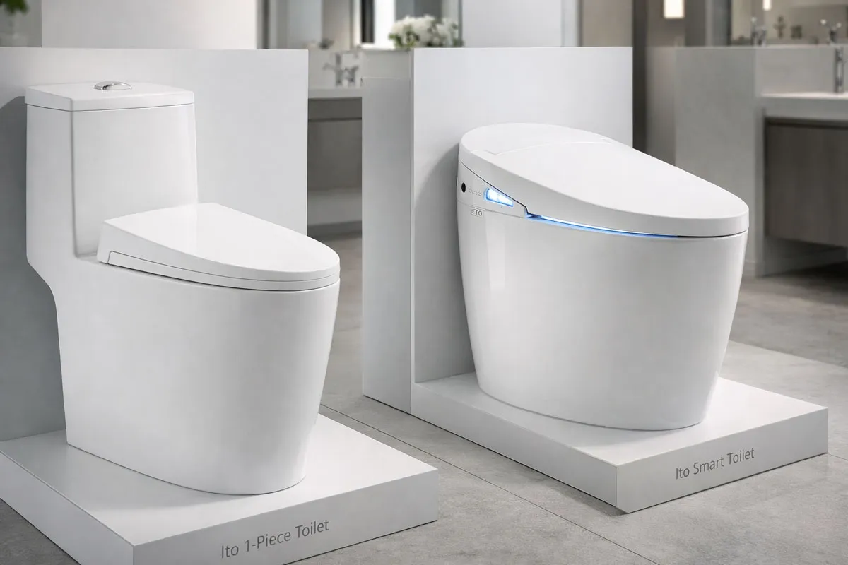 Sự phân định rõ ràng giữa dòng bồn cầu 1 khối và bồn cầu thông minh Ito