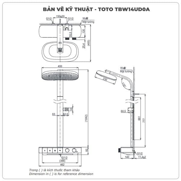 Sen cây nhiệt độ Dòng G TOTO TBW14UD0A