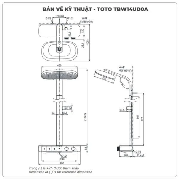 Sen cây nhiệt độ Dòng G TOTO TBW14UD0A 