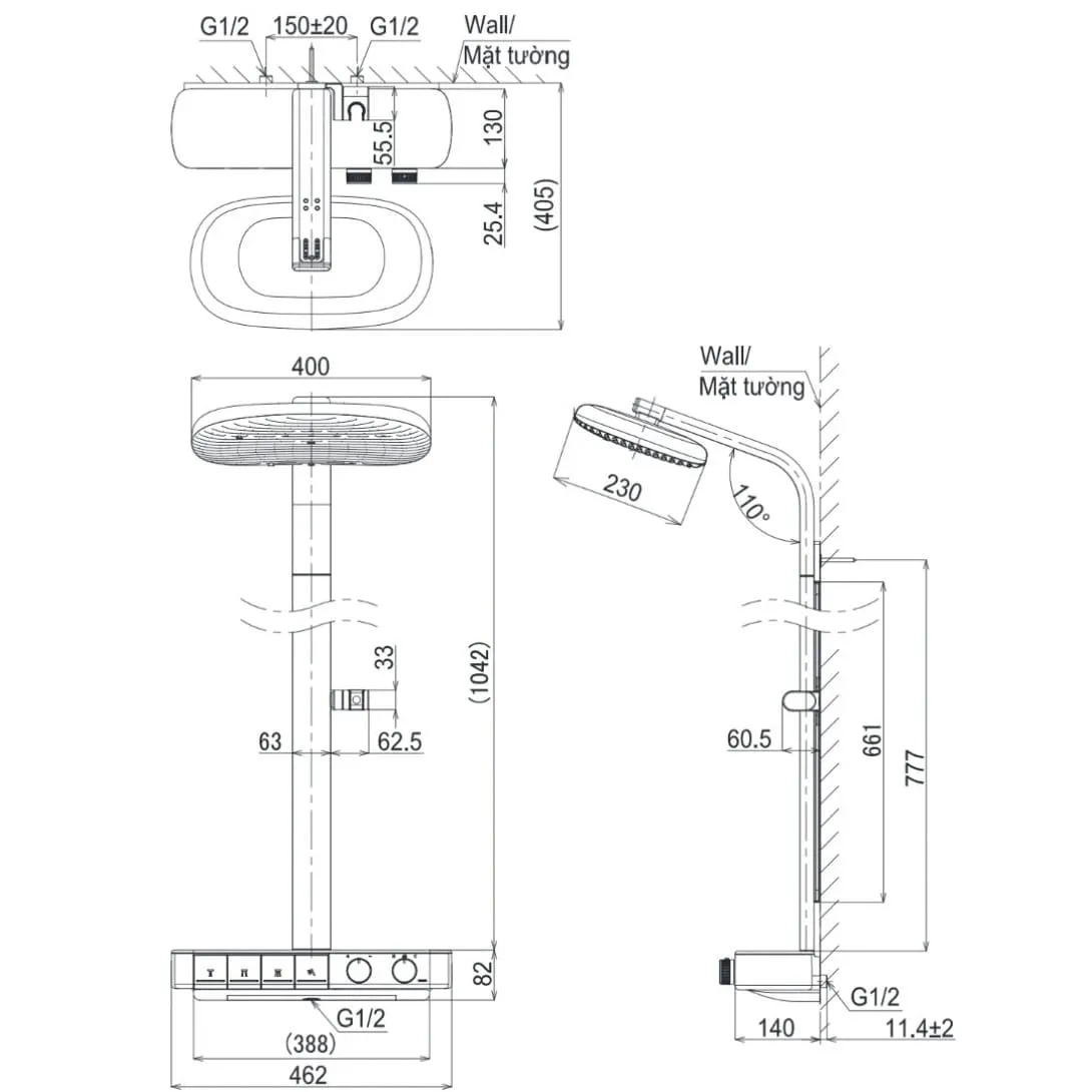 Sen cây nhiệt độ Dòng G 4 Phím TOTO TBW14WC0A
