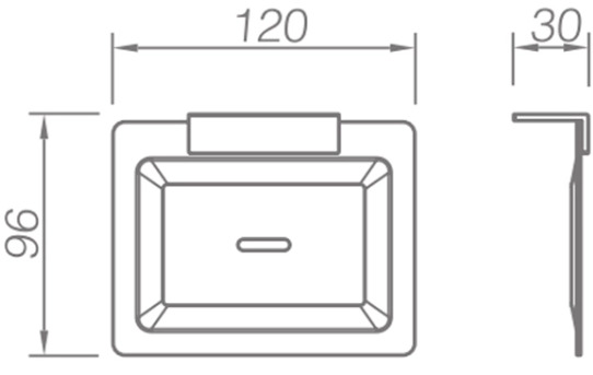 Bản vẽ giá xà phòng Techbath T1104.01