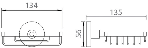 Bản vẽ giá xà phòng Techbath T1204.05