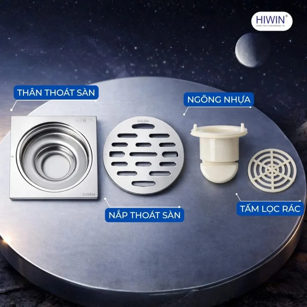 Ga thoát sàn inox Hiwin FD-4200