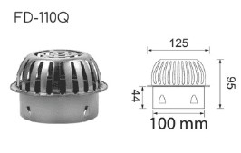 Cầu chắn rác dạng nan dẹt cho ống 110 Hiwin FD-110Q